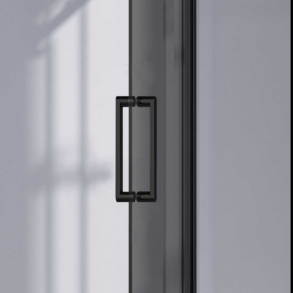 Душевой уголок Como-N VSR-4CN1014CGB, 1400*1000, черный, стекло тонированное
