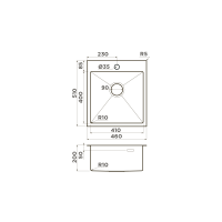 Кухонная мойка Omoikiri Akisame 46-GB нерж. сталь/графит