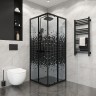 Душевое ограждение Niagara Eco NG-1010-14QBLACK (100х100х190) квадрат,раздвижное,черный,стекло мозаика,1 место