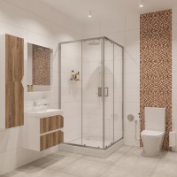 Душевое ограждение Niagara Nova NG-6609-08 (100х100х195) квадрат,хром,двери раздвижные,стекло прозрачное,1 место