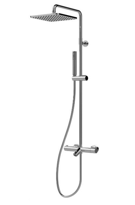 Душевая стойка BOSSINI COSMO L10403.1.030 с термостатом для душа, верхним и ручным душем и шлангом, хром