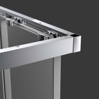 Душевой уголок Soft VSS-3SO100CLGM, 1000*1000, вороненая сталь, стекло прозрачное