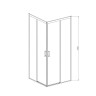 Душевой уголок Soft VSS-3SO100CLGM, 1000*1000, вороненая сталь, стекло прозрачное