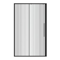 Дверь в нишу Niagara Nova NG-84-L11FHB (110х195) черный матовый,раздвижная влево,стекло рифленое,1 место