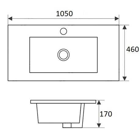 Раковина для ванной CeramaLux JY-807-100