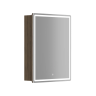 Зеркальный шкаф для ванной комнаты SANCOS Mirror 590x150х740 мм, с LED подсветкой, цвет дуб чарльстон, арт. MI60ECH
