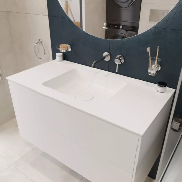 Тумба 1000x490x540 для монтажа с мебельной раковиной 100 см OVAL, CUBO