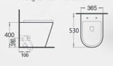 Унитаз приставной Gid TRS-263BM 62212Y черный матовый 56x36x41