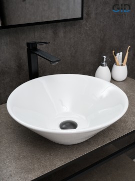 Раковина Gid N9102 51210 накладная белая 42x42x15