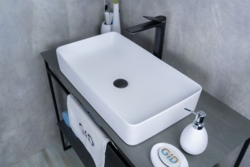 Раковина Gid Wm9396 51189 накладная белый матовый 60x34x11
