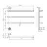 AQM3113GM Полотенцесушитель электрический 520*384 c терморегуляторм, цвет: металл.