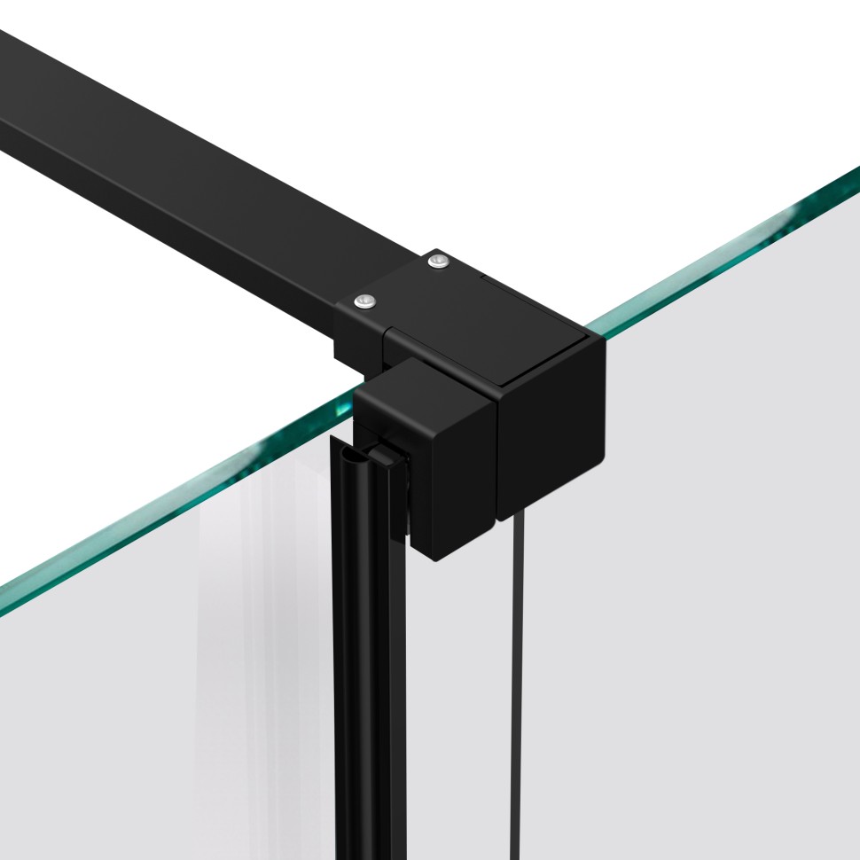 Душевая перегородка Walk-In VSW-1WSL120GSB, 1200*2000, черный матовый, стекло янтарь