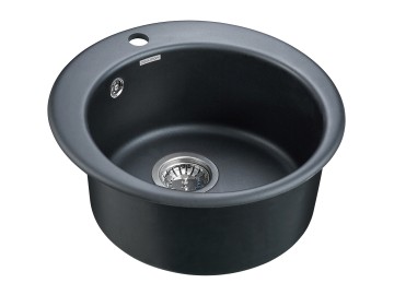 Мойка GELEGEN 50, IT-GRANIT, PM404800-BLM, черный металлик, D475 мм, Paulmark