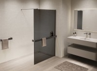 Душевая перегородка Walk-In VSW-1HR100CGGM, 1000*2000, вороненая сталь, стекло тонированное