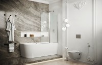 Шторка для ванны Ambassador Bath Screens 16041118 (90х140) хром,стекло прозрачное,распашная-складная,1 место