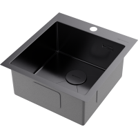 Кухонная мойка Omoikiri Akisame 46-GM нерж. сталь/вороненая сталь