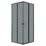 Душевое ограждение Niagara Eco NG-1010-14QT (100х100х190) квадрат,раздвижное,черный,стекло тонированное,1 место