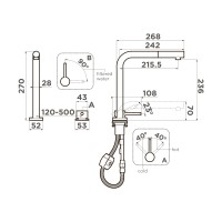 Смеситель для кухни Omoikiri Nara 2 Plus-S-C латунь/хром