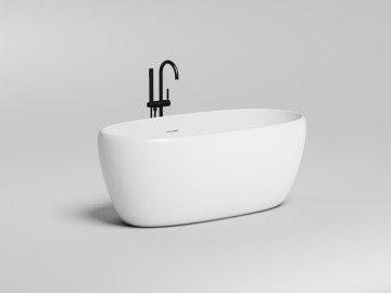 Ванна отдельностоящая LUCE 150x75 покраска по RAL полностью S-Stone Матовое