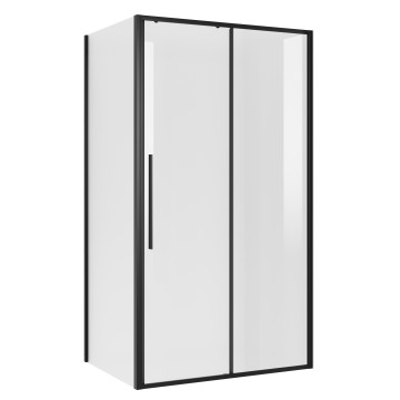 Душевое ограждение Niagara Nova NG-84-11AB-A90B-34 (110х90х195) прямоугольник,черный матовый,дверь раздвижная,стекло прозрачное,2 места