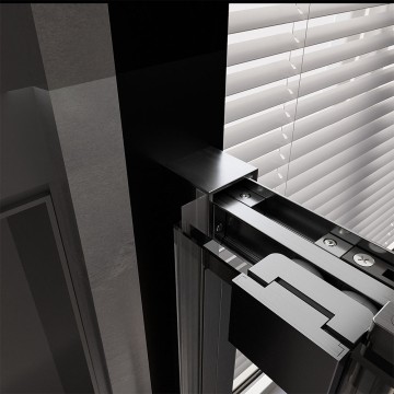 Душевой угол Veconi Premium Trento PTC-SP-30GR, 1200х800x2000, брашированный графит, стекло прозрачное