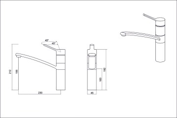 Смеситель EMAR EC-3011 3011.7 Антрацит