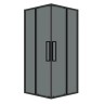 Душевое ограждение Grossman Cosmo 300.K33.02.9090.21.10 (90х90х195) квадрат,раздвижная,черный матовый,стекло тонированное, 1 место