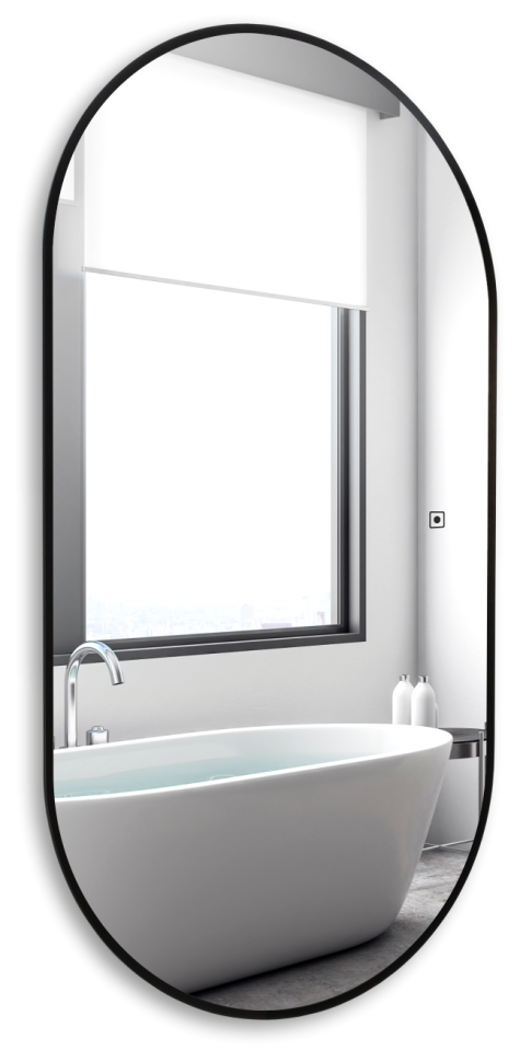 AQM9109B 550x1050 Зеркало с подсветкой и подогревом, универсальный монтаж