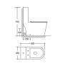 Унитаз напольный Grossman Classic GR-4487SQ (690х360х790) безободковый,белый,моноблок с тонкой крышкой,микролифт,смыв торнадо,1 место