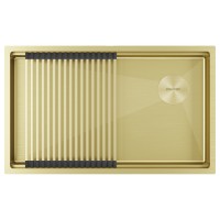 Мойка нерж. сталь NEXT-PRO 74 UNI, PM707445-LG, светлое золото, 740х450мм,Paulmark-Starke