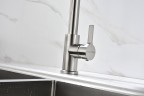 Смеситель для кухни HALT, брашированная сталь, Ha214021-BS, Paulmark