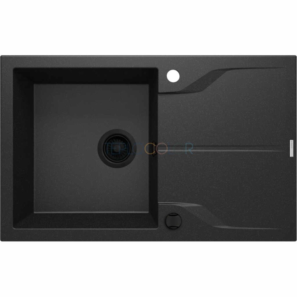 Гранитная мойка, 1-чаша с осушкой - монтуриемый на ровни со столешницей