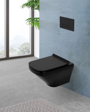 Чаша подвесного унитаза BelBagno SELA BB3201CHR-MB