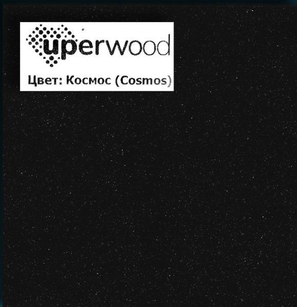 Раковина для ванной 76,5 см, Uperwood Parma Quartz, черная матовая, космос
