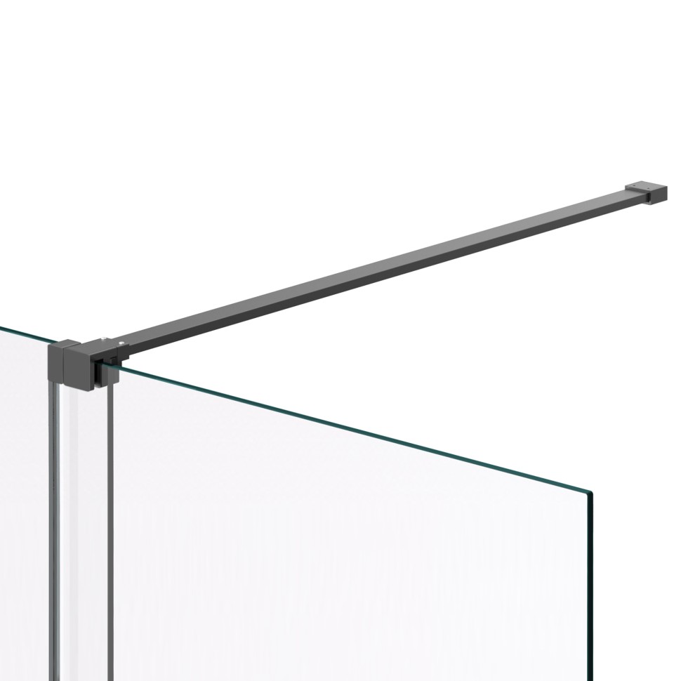 Душевая перегородка Walk-In VSW-1WSL120GSGM, 1200*2000, вороненая сталь, стекло янтарь