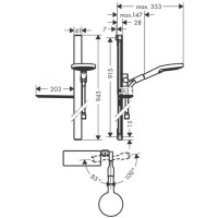 Душевой гарнитур Hansgrohe Raindance Select: 90 см, цвет: хром S 120 27648000