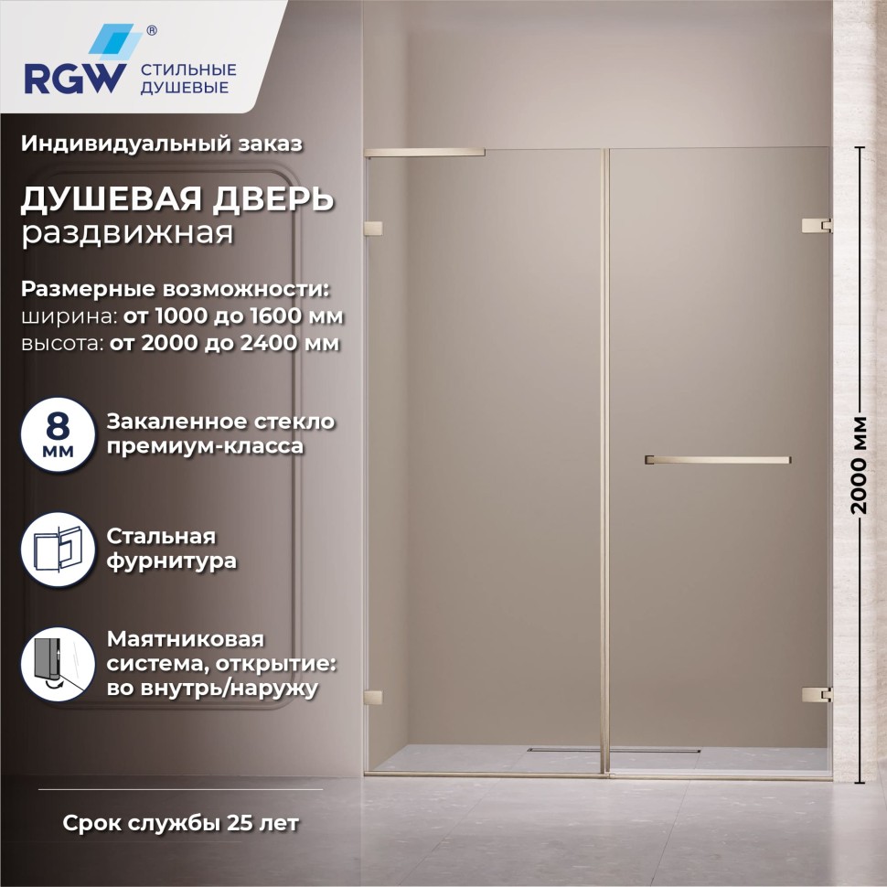 Душевая дверь RGW SV-006Nb (Прозрачное, 900мм)
