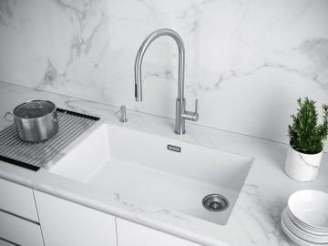 Мойка LUMI 74UNI-SKEW, IT-GRANIT, LU74SK-AN, антрацит, 740х440, Paulmark