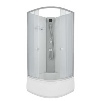 Душевая кабина Niagara Eco E90/40/MT/BK (90х90х195) высокий поддон(40см),стекло матовое,4 места