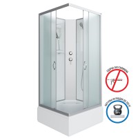 Душевая кабина Niagara Classic NG-1108-14BK (90х90х200) средний поддон(26см),стекло матовое,4 места с полкой