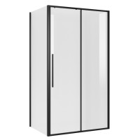 Душевое ограждение Niagara Nova NG-84-11AB-A100B-34 (110х100х195) прямоугольник,черный матовый,дверь раздвижная,стекло прозрачное,2 места