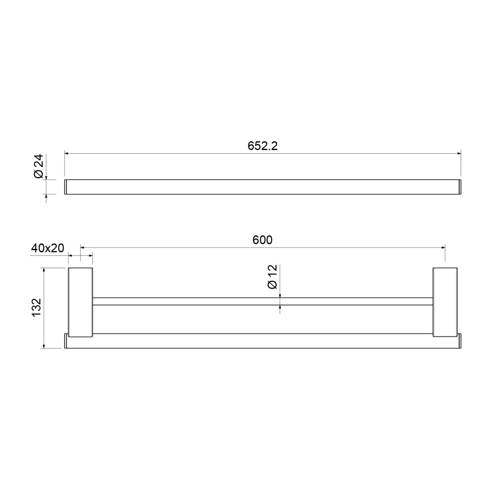 Полотенцедержатель двойной Timo Luiro 18556/18 черное золото