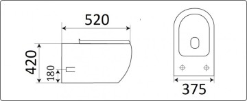Унитаз подвесной CeramaLux CL-2101