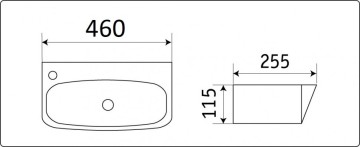 Умывальник CeramaLux 9055RAX