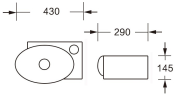 Раковина подвесная MILLEAU Perl MU058B-GW (белый глянец) R