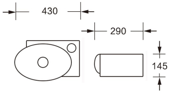 Раковина подвесная MILLEAU Perl MU058B-GW (белый глянец) R
