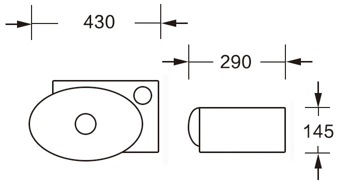 Раковина подвесная MILLEAU Perl MU058B-GW (белый глянец) R