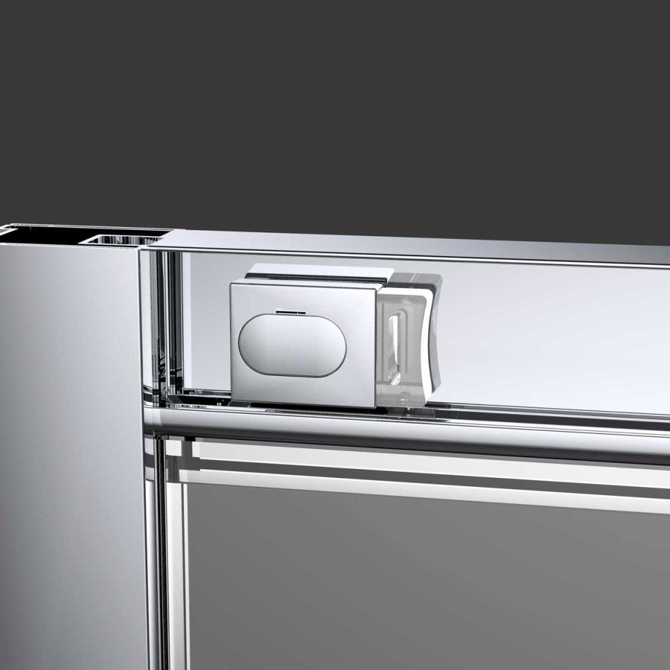Душевая дверь Alpha VDS-3AL2180CL, 1800, хром, стекло прозрачное