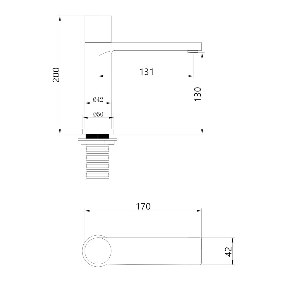 Смеситель ABBER Rund AF8710SP для раковины, сатин