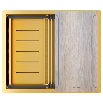 Мойка нерж. сталь NEXT-MULTI SINK 54 UNI, PM785445-BG, брашированное золото, 540х450мм, Paulmark